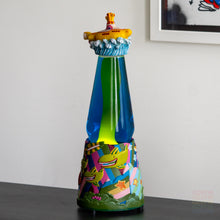 Load image into Gallery viewer, Beatles Yellow Submarine Lava Lamp Restoration with Yellow Wax and Blue Fluid

