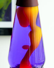 Load image into Gallery viewer, Chocolate Vintage Aristocrat Lava Lamp Restoration with Yellow Wax and Purple Fluid
