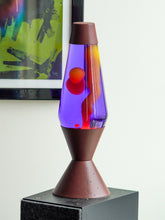 Load image into Gallery viewer, Chocolate Vintage Aristocrat Lava Lamp Restoration with Yellow Wax and Purple Fluid
