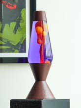 Load image into Gallery viewer, Chocolate Vintage Aristocrat Lava Lamp Restoration with Yellow Wax and Purple Fluid
