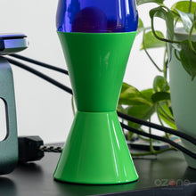Load image into Gallery viewer, UV Reactive Green &quot;Silver Streak&quot; Vintage Lava Lamp Restoration
