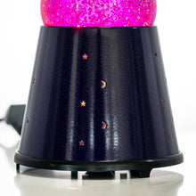 Load image into Gallery viewer, Vintage Deep Purple Wizard Lamp with Dimmable Pink Glitter Globe

