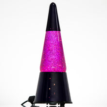 Load image into Gallery viewer, Vintage Deep Purple Wizard Lamp with Dimmable Pink Glitter Globe
